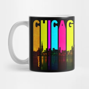 Retro Chicago Illinois Cityscape Skyline Mug